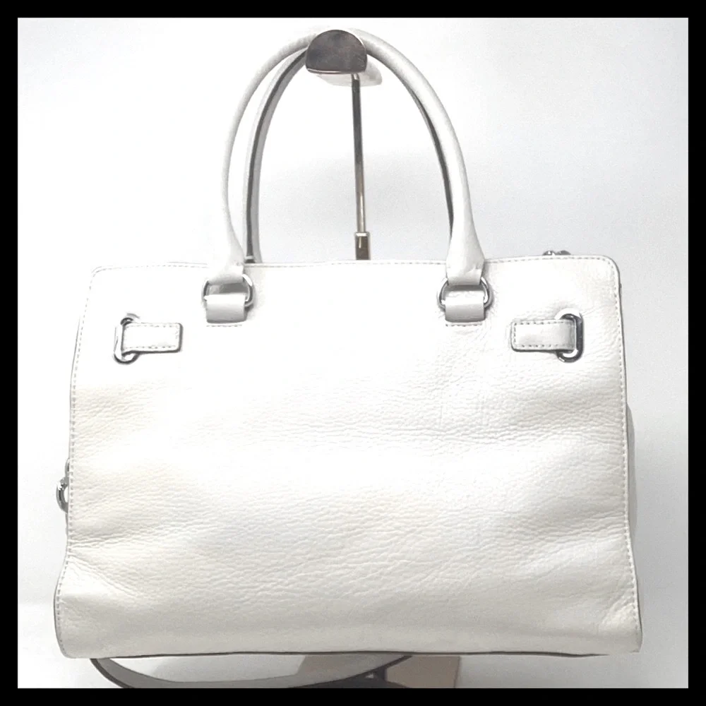 MICHAEL KORS Hamilton Large EW Tote Soft Pebbled Leather Color: Vanilla - Picture 6 of 16